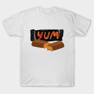 Chocolate Bars Yum - Snack Lover Art T-Shirt